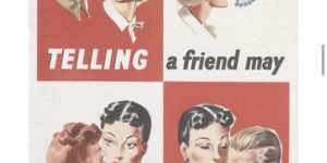 Gossip is dangerous– British propaganda poster from WWII.