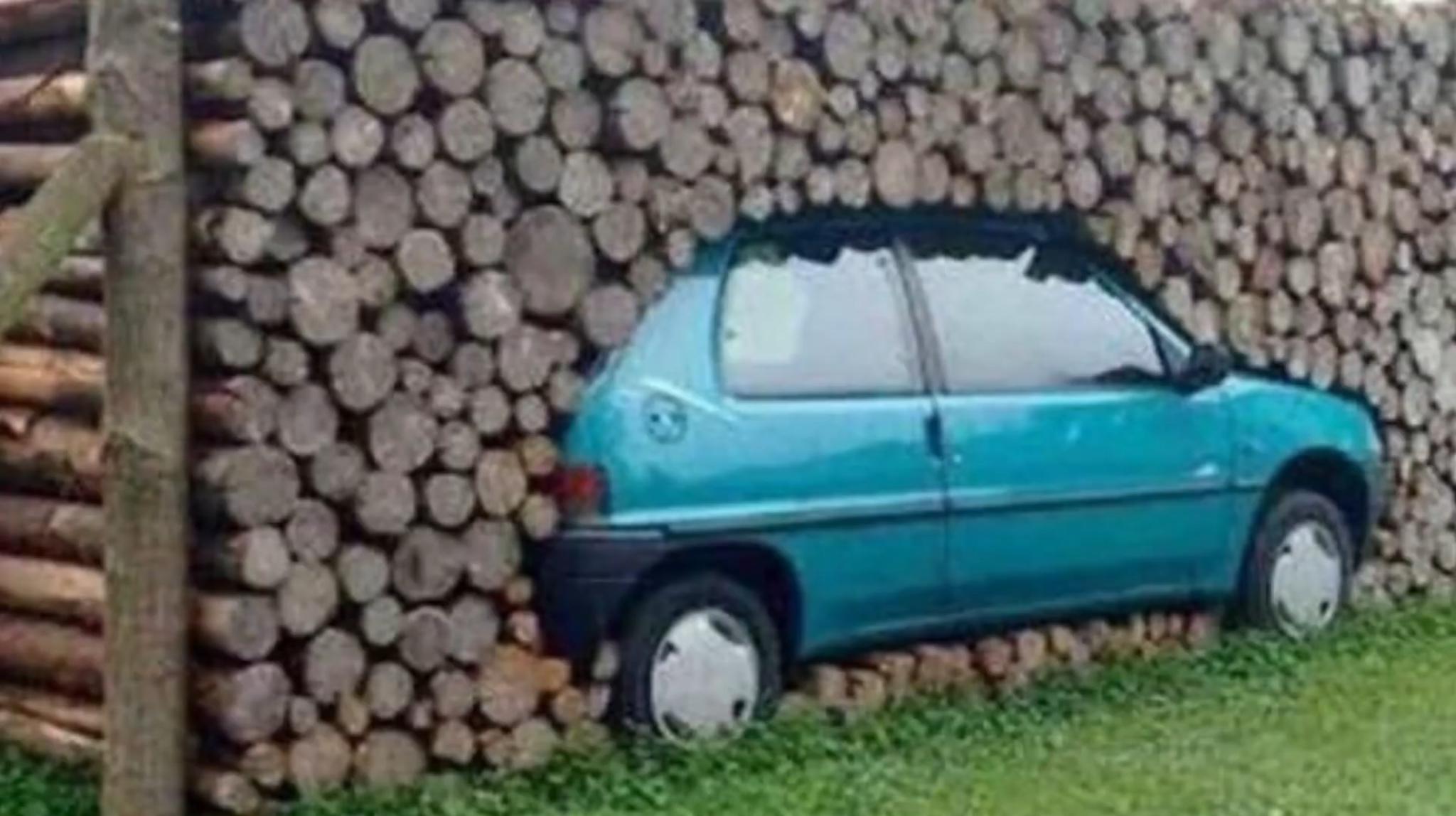 This guy stacks wood.