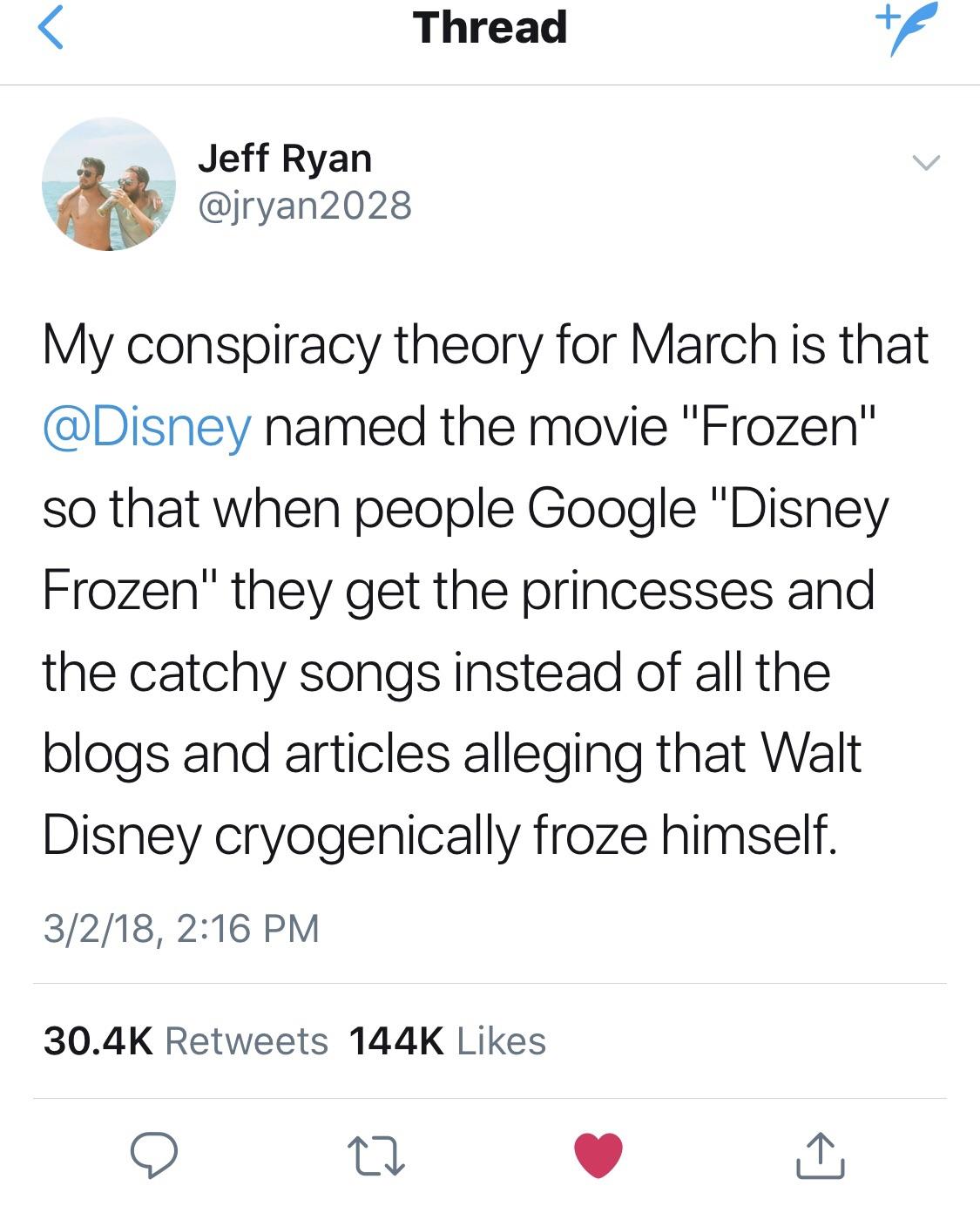 Walt Disney is the Snow Man