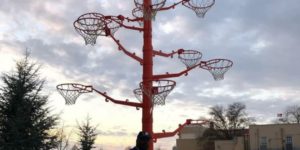 Shaq’s broken rim tree…