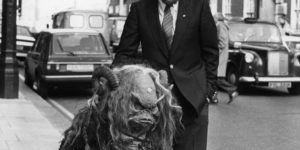 Jim Henson helping an old lady cross the street, circa 1985.