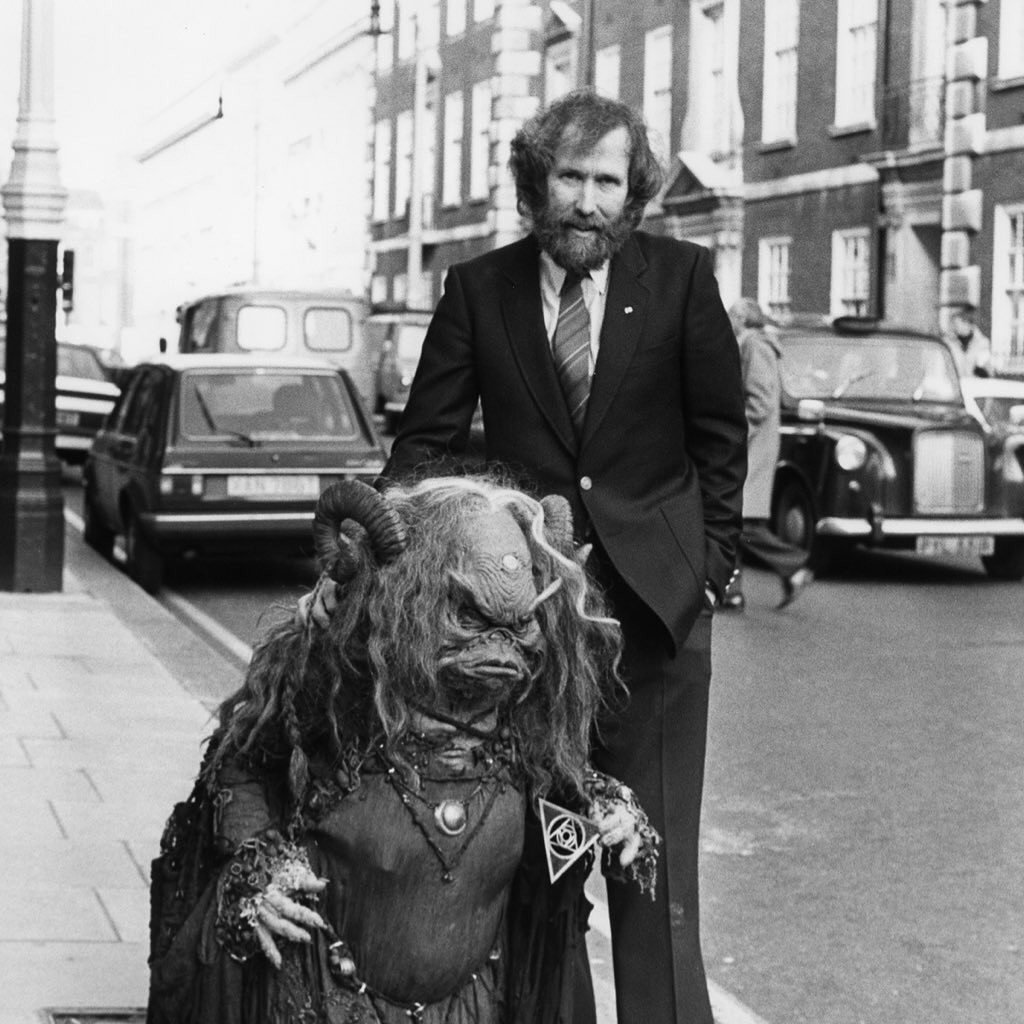Jim Henson helping an old lady cross the street, circa 1985. 
