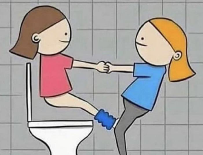 Why women go to the loo in pairs.