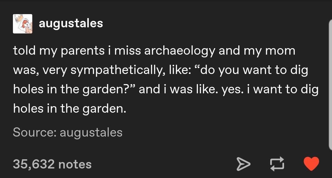 Archaeology isn't the same at home...