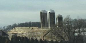 Amish rebuilding 36hrs after a barn fire.