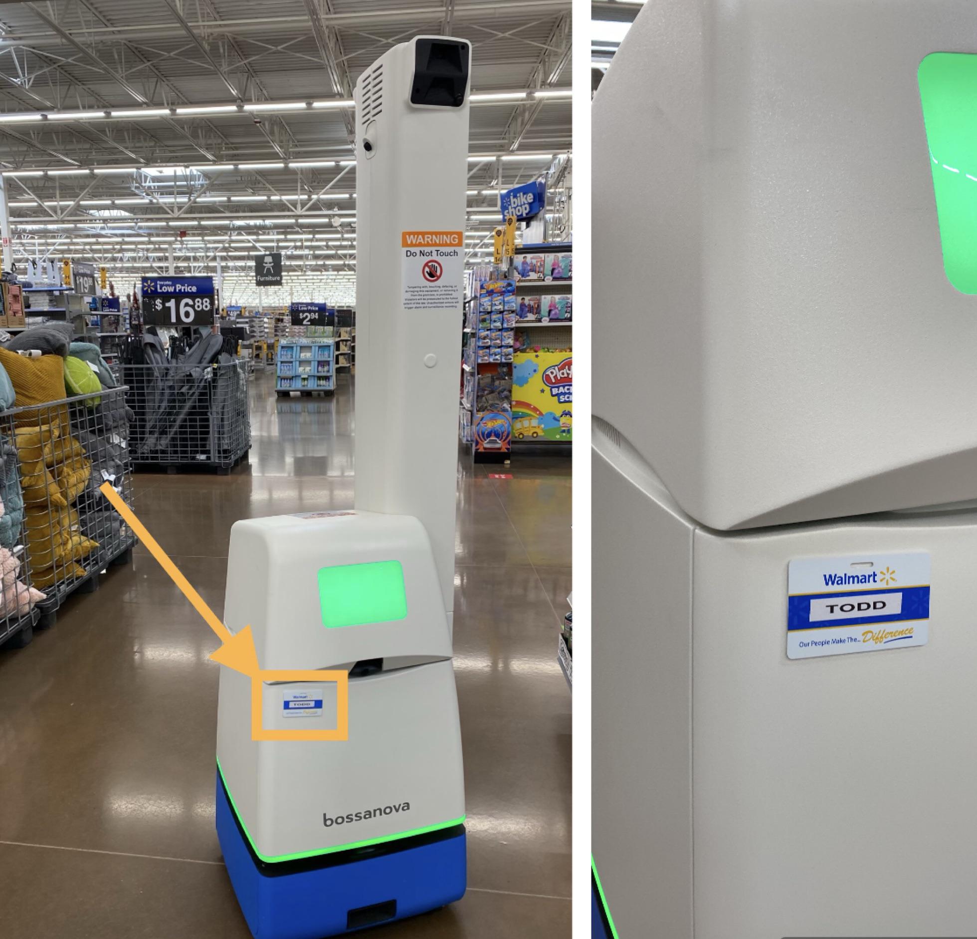 Meet your friendly neighbourhood Walmart robot called Todd.