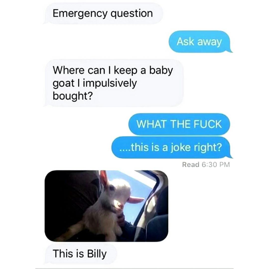 No it's Billy.