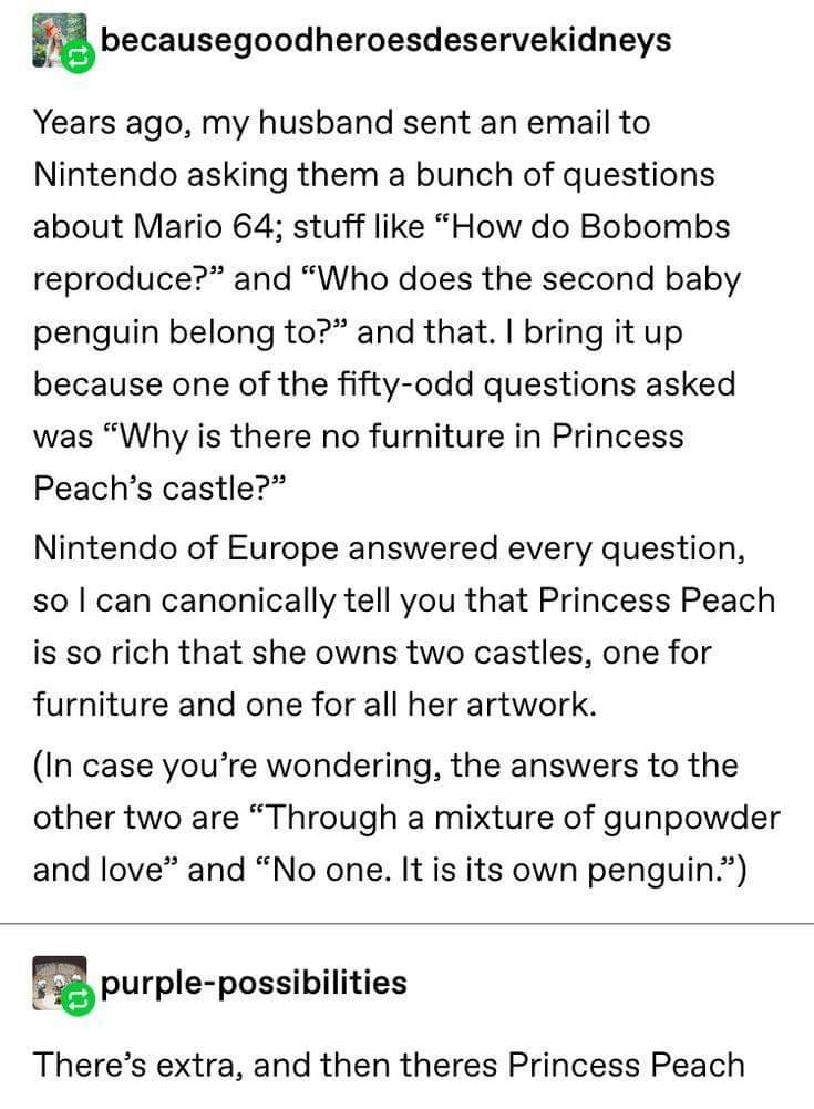 Princess peach lived the good life.