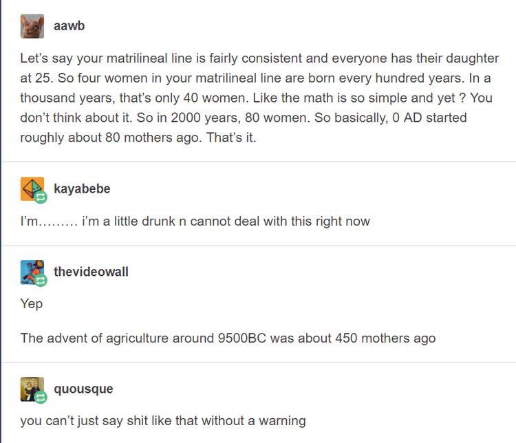 The mums are the time keepers.