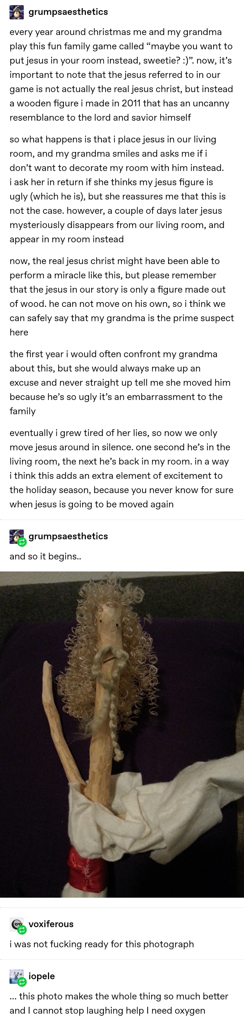 Jesus moves.