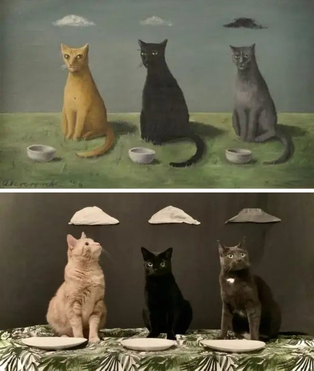 Gertrude Abercrombie, Three Cats (a reproduction)