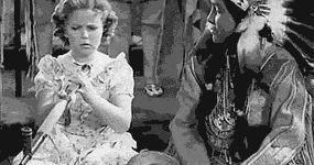 That one time Shirley Temple lit up with the Chief…