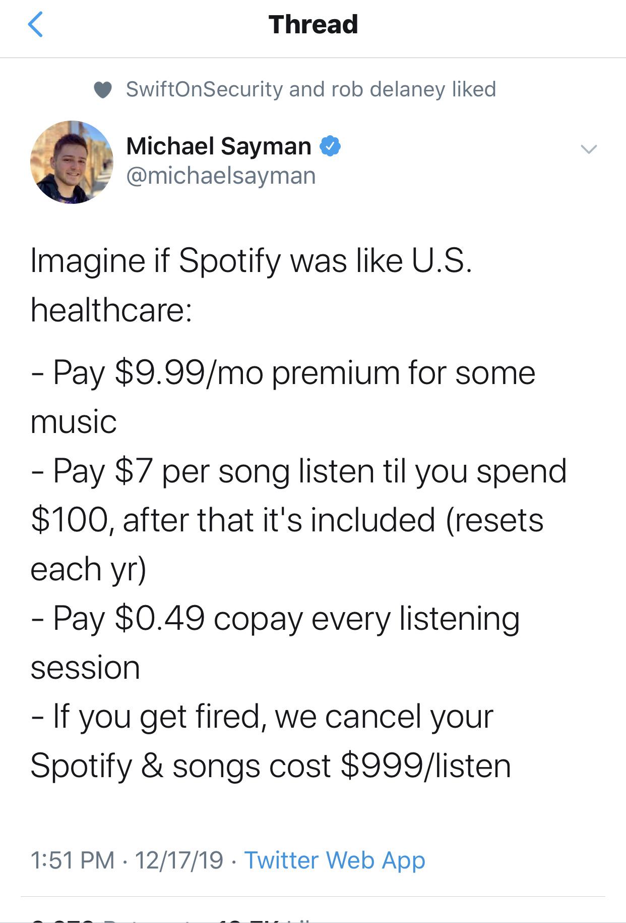 If Spotify was Healthcare