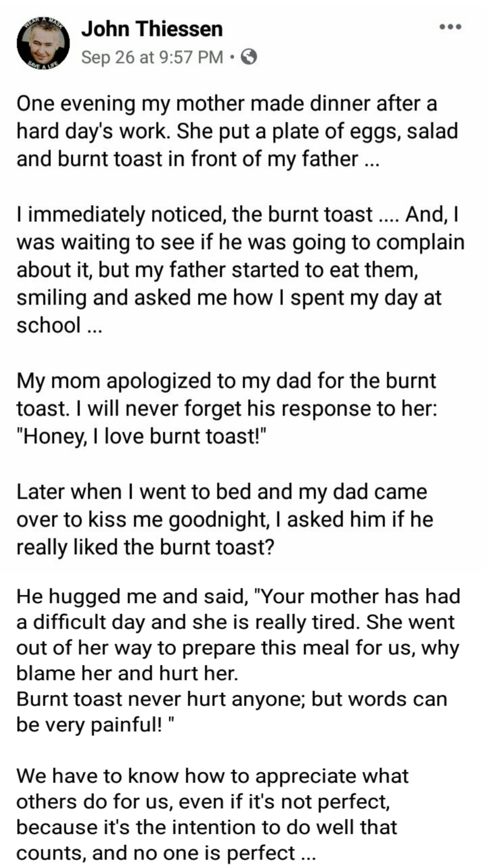 The toast is a lie.