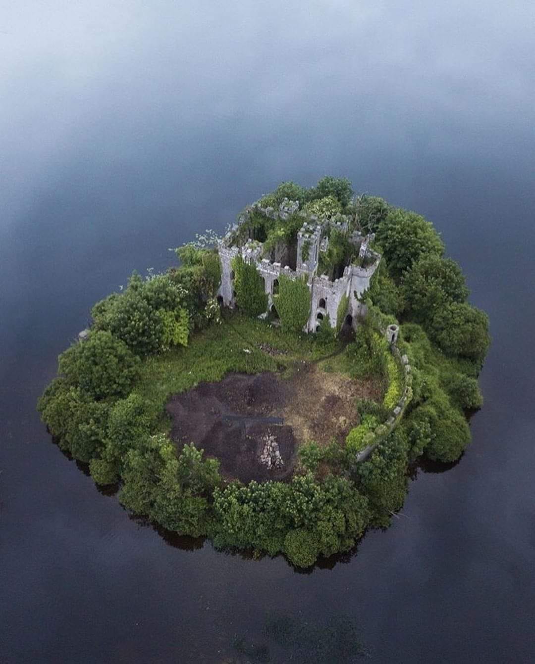 Castle Ruins on an island in Ireland.  I could be a hermit here.