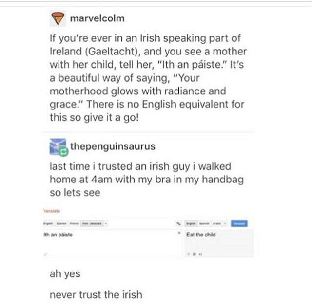 Never trust the Irish