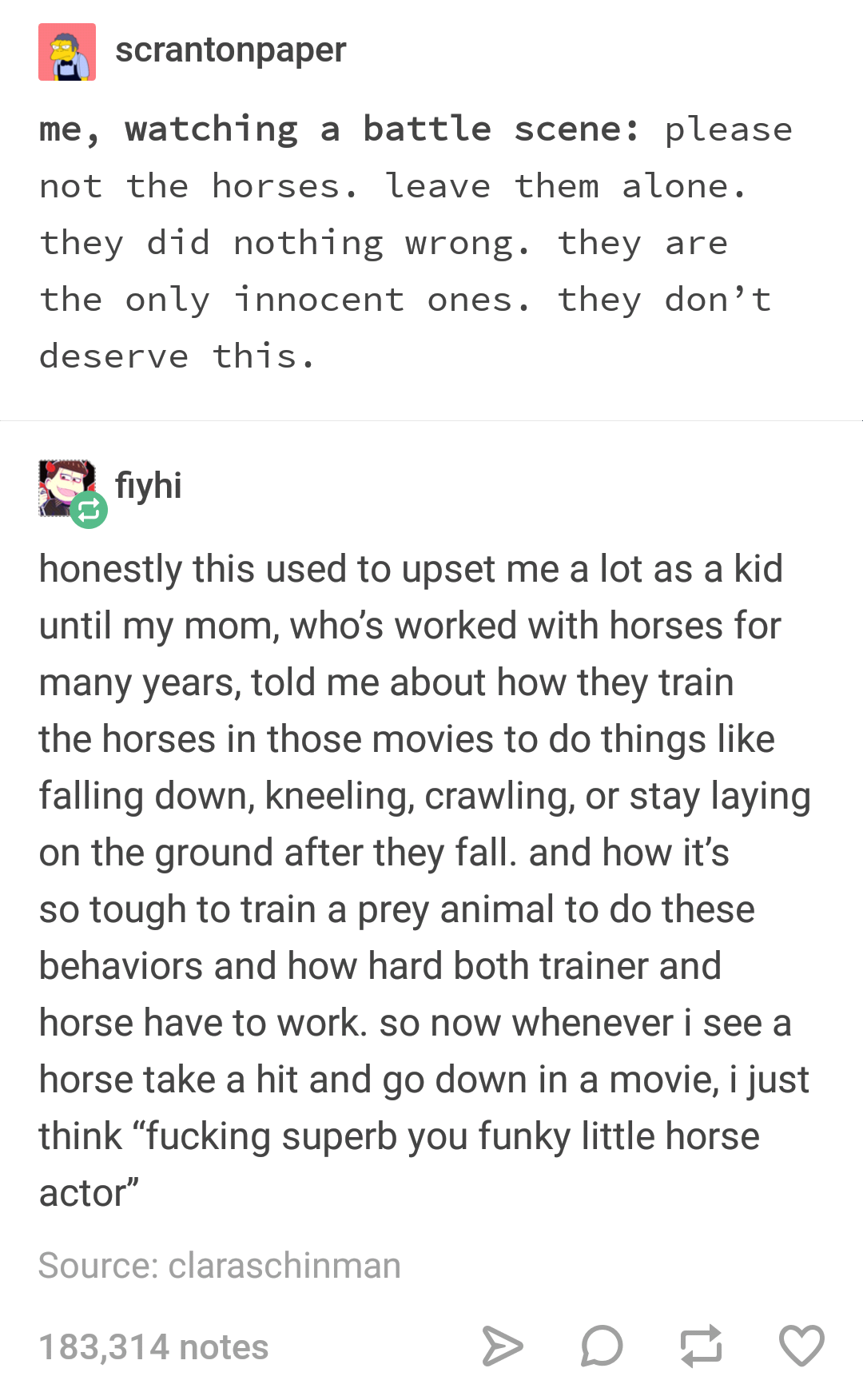 Horses in movies