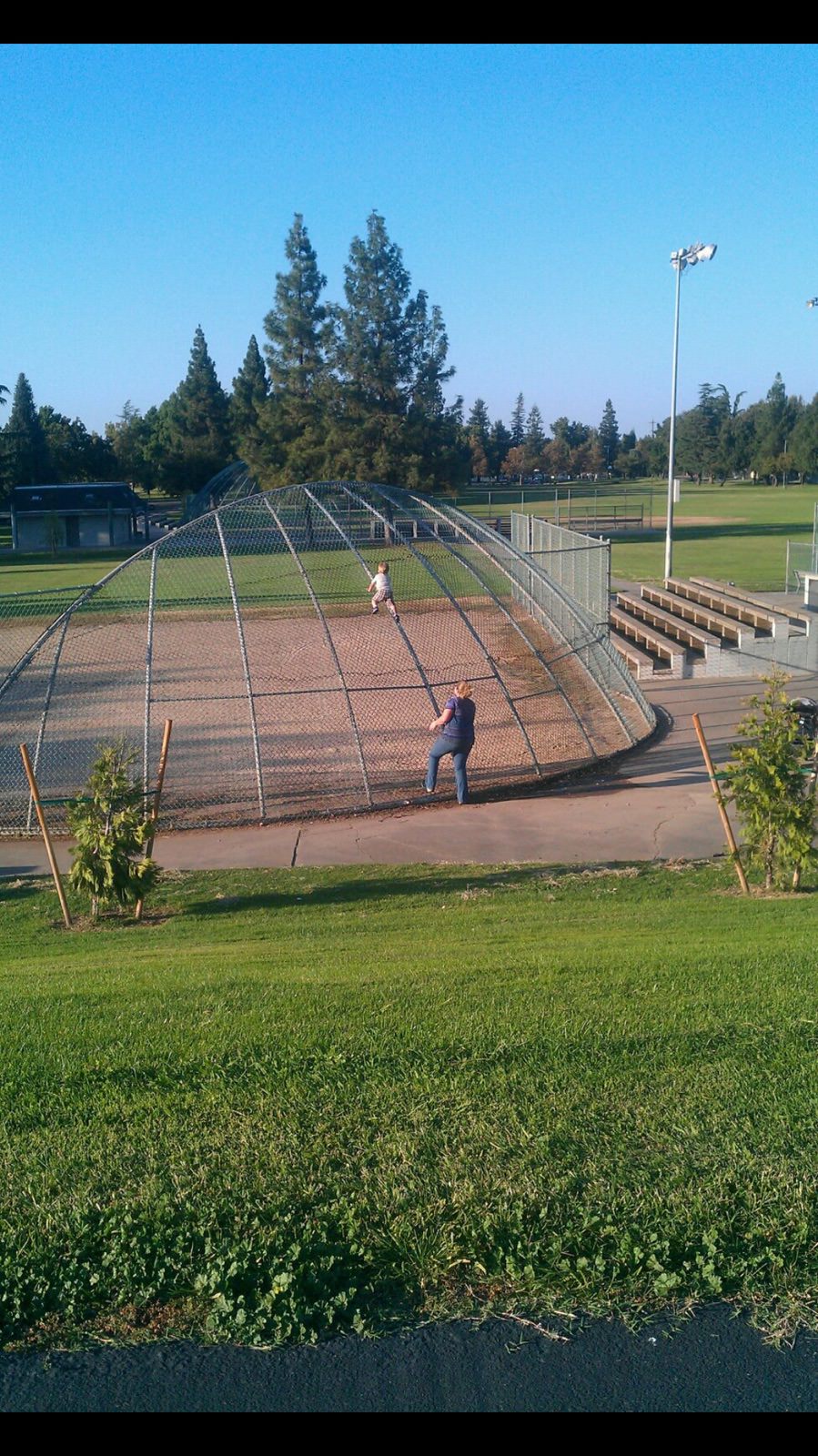 At the park and heard someone yelling 'Geoffrey! Get down!'