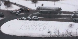 Written in the snow at Niagara Falls, Canada, circa 2020.