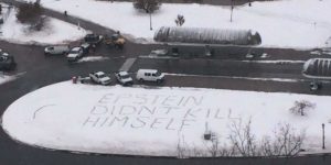 Written in the snow at Niagara Falls, Canada, circa 2020.