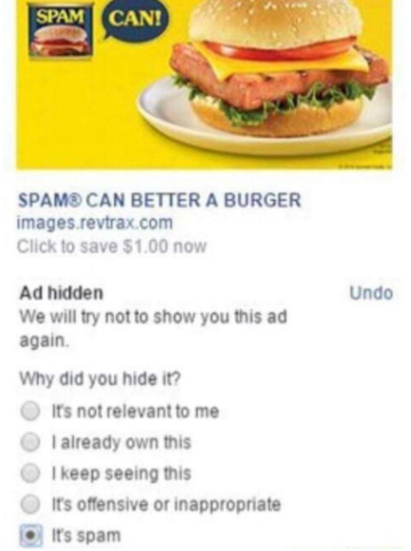 I actually like spam.