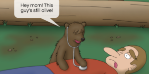 Playing dead with bears…