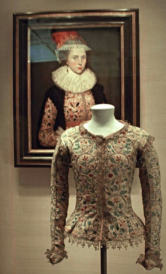 Earliest known example of a textile featured in a painting where both the painting and the textile still exist, circa 1610.