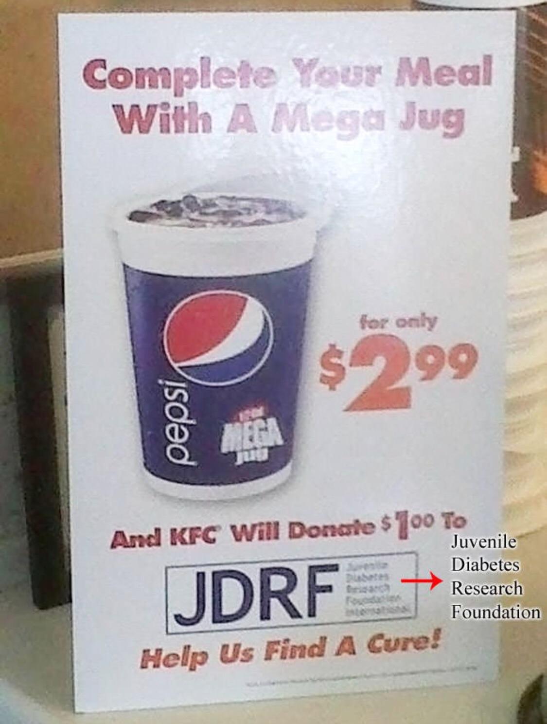 Sponsored by the Juvenile  Diabetes Research Foundation 'non-profit'