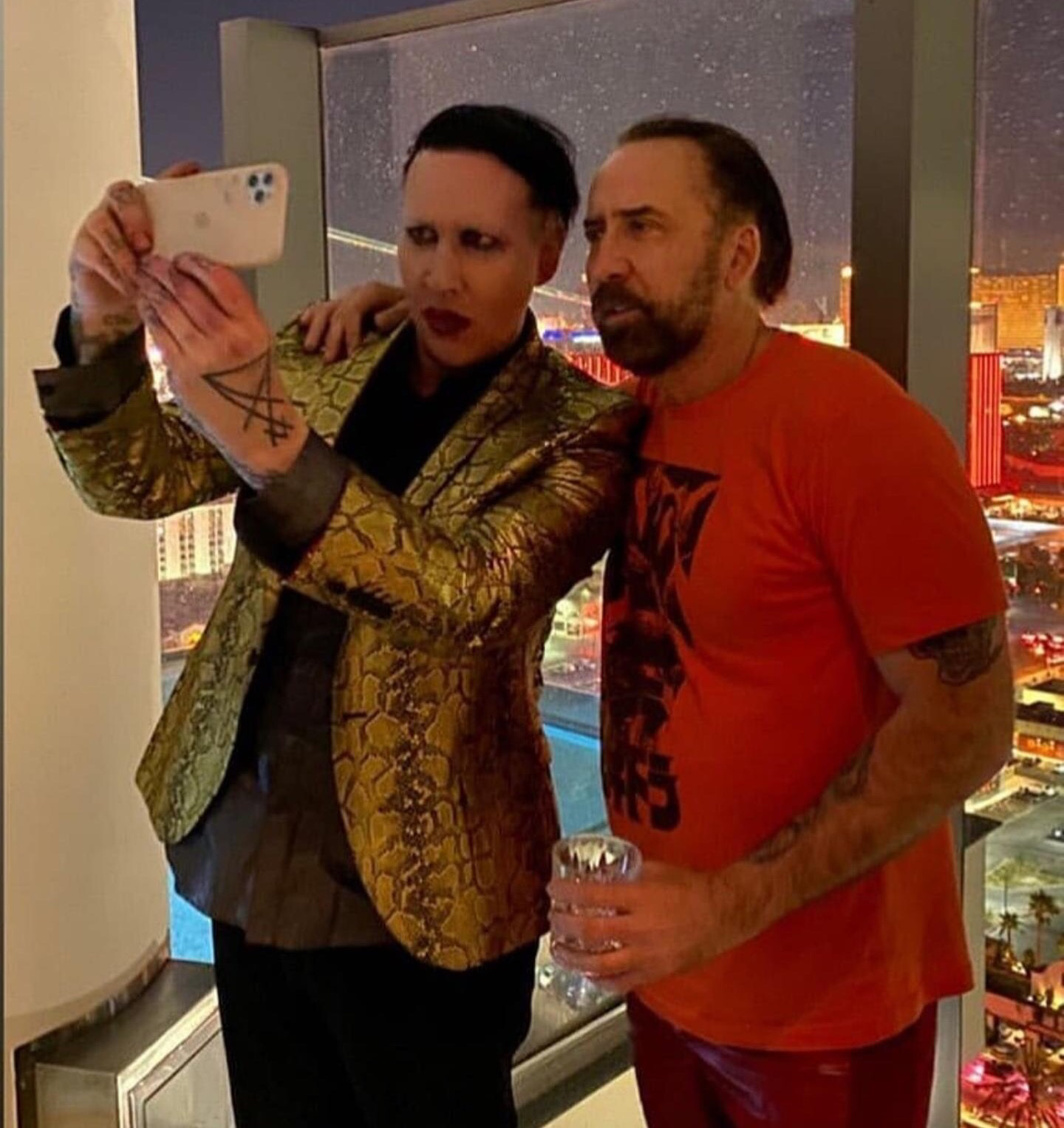 Marilyn Manson and Nicolas Cage living large in Las Vegas