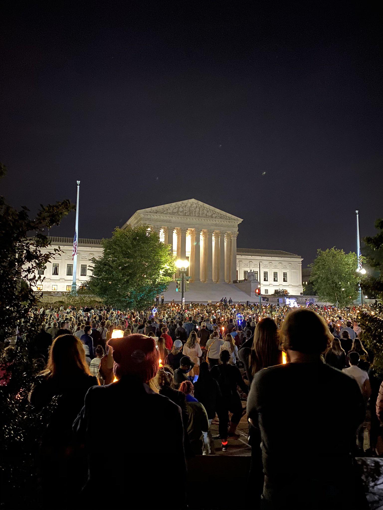 The U.S. Supreme Courts RBG vigil.