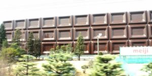 The Meiji chocolate factory in Kyoto looks like a giant bar of chocolate