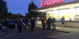 The Dick’s are properly social-distancing in Seattle.