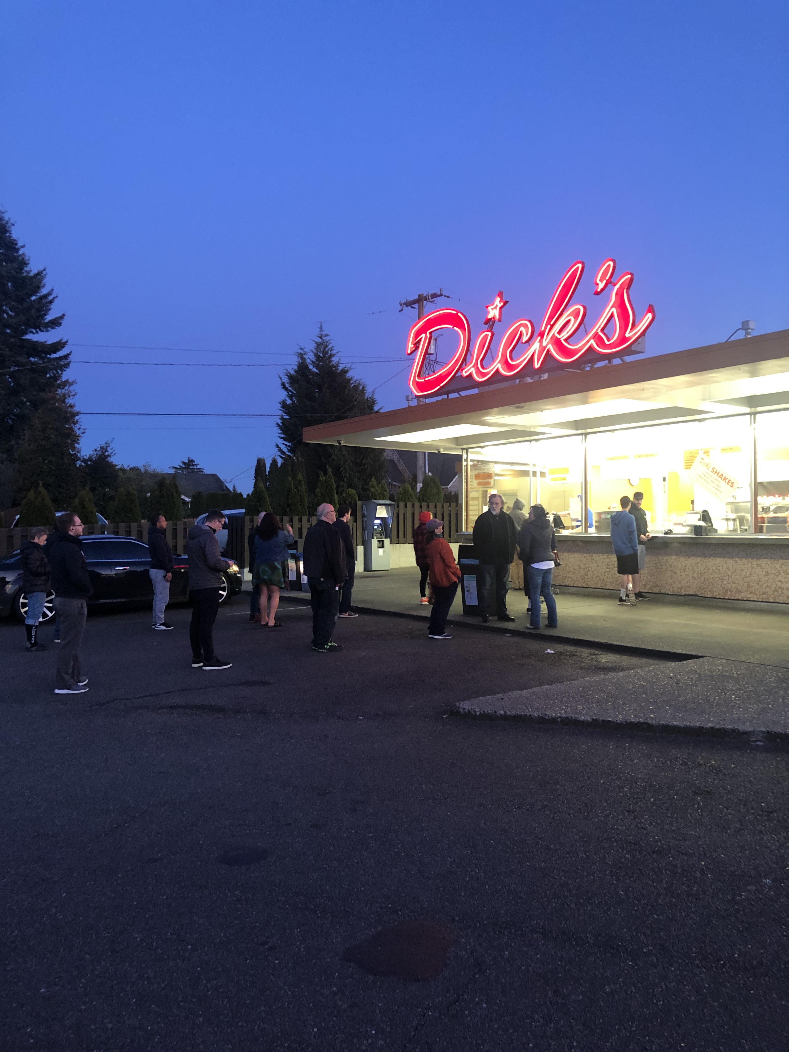 The Dick's are properly social-distancing in Seattle.