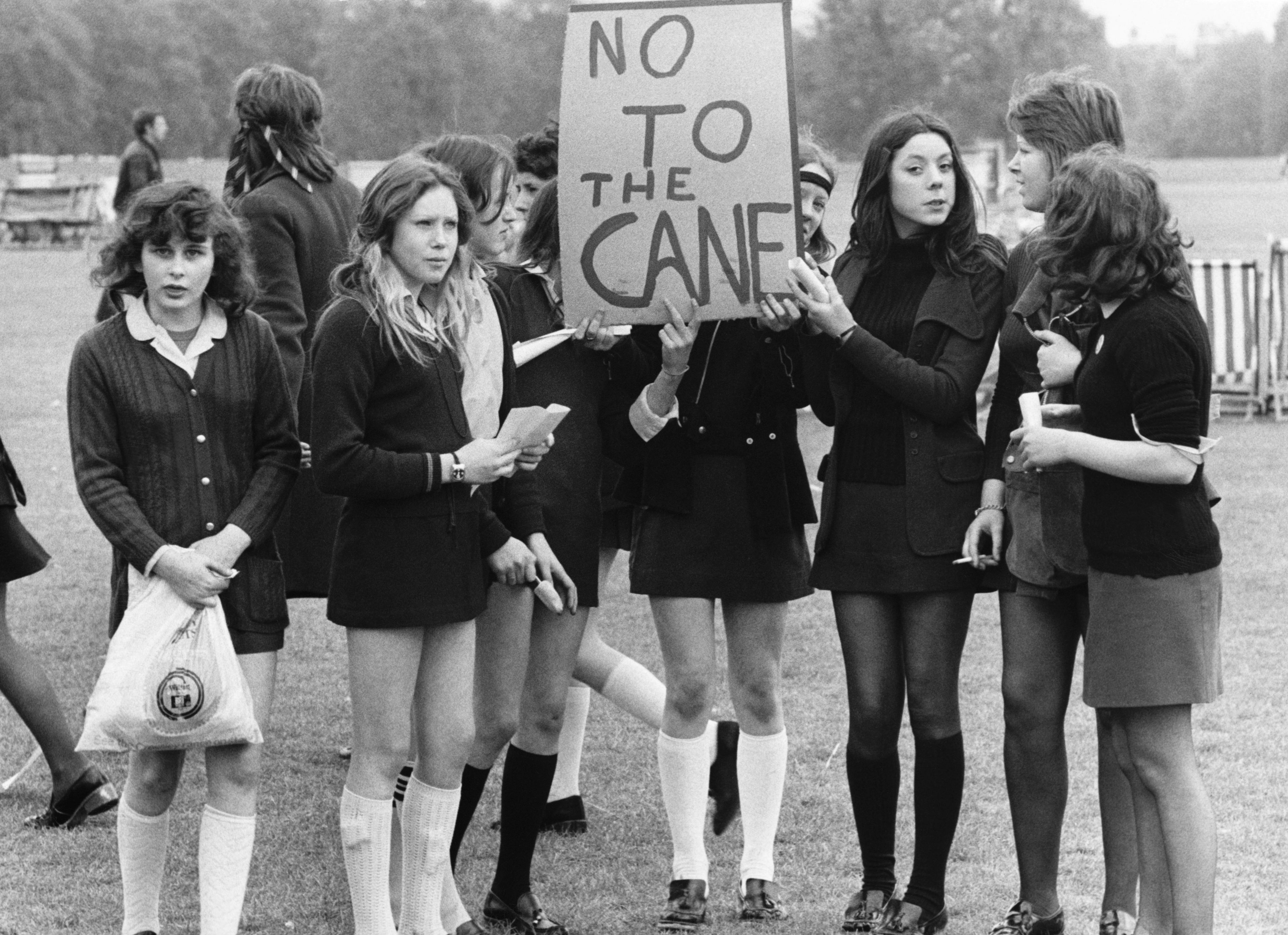 Humans against the cane., Hyde Park, London circa 17 May 1972