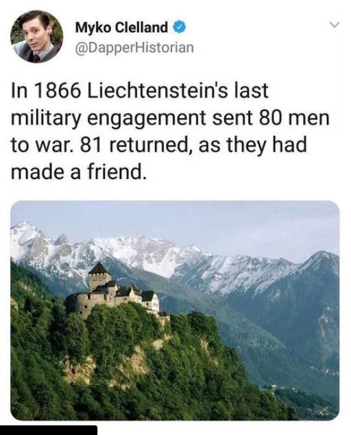 Liechtenstein's military is highly effective.