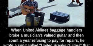 United breaks guitars