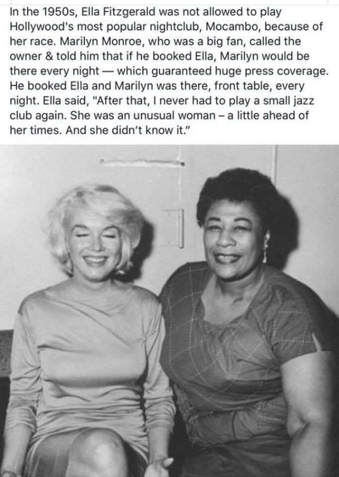 Maryln Monroe was good people.