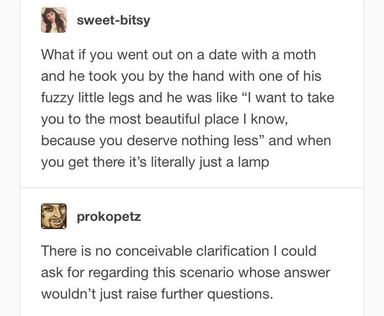Dating a moth.
