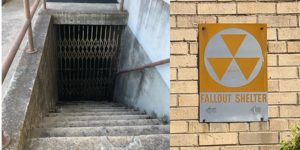 A local Post Office still has a fallout shelter complete with creepy entrance.