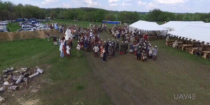 Filming a Middle Age Festival with a Drone