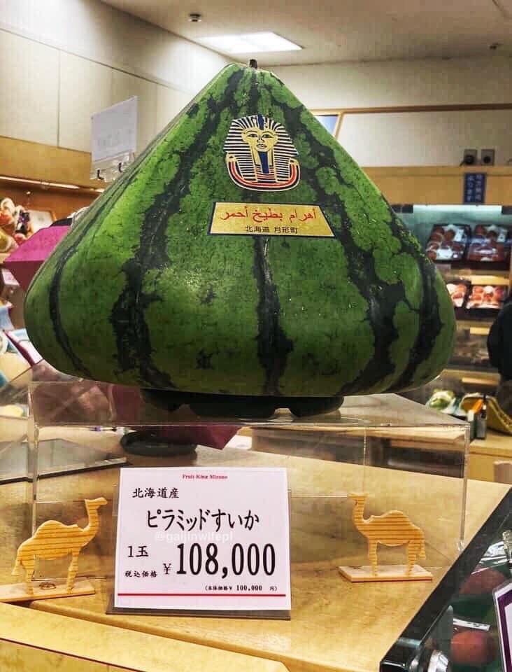 Pyramid shaped watermelon.