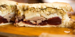 The greatest of holiday traditions: the Thanksgiving Leftovers Sandwich.