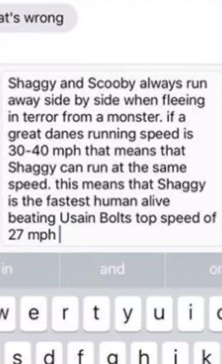 or scooby is just really slow