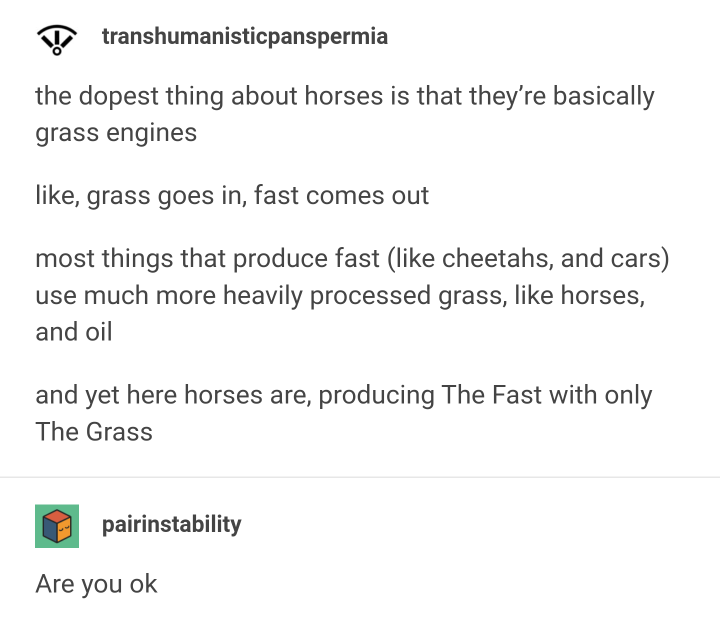 the fast with only the grass