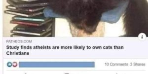 atheists prefer cats