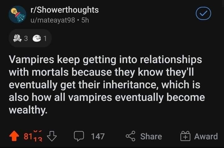 how vampires stay rich