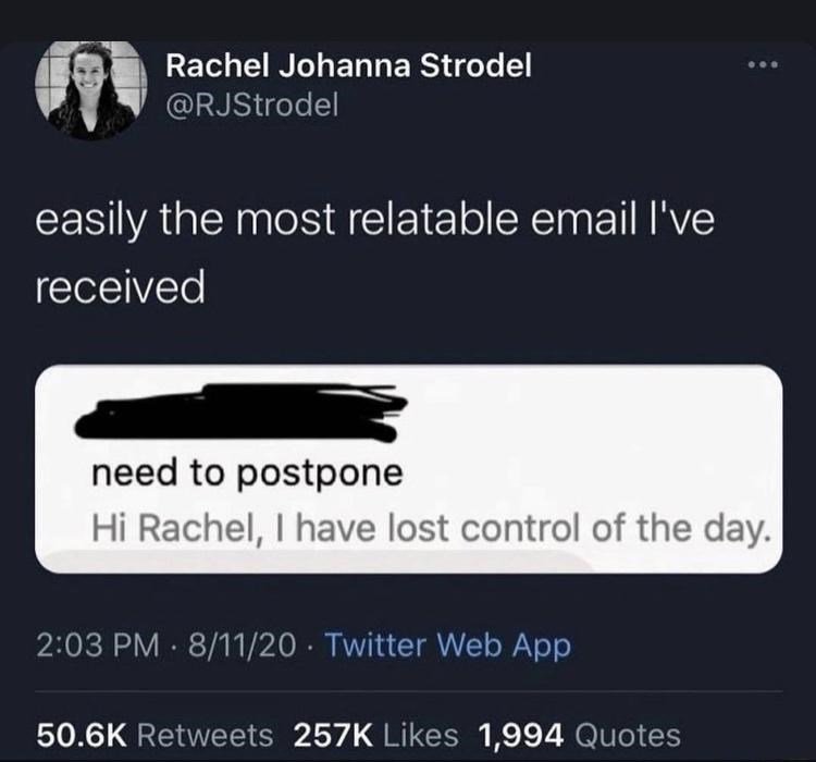 an honest email response