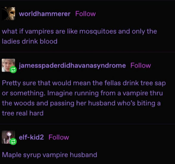 if mosquitos were like vampires