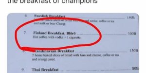 i’ll have one finland breakfast, please