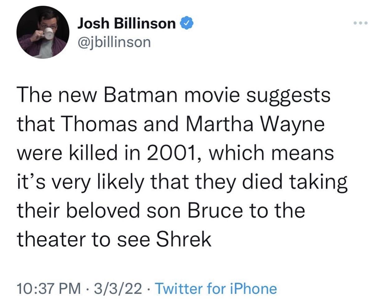 somebody once told me...